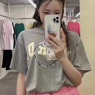 Madi Mercredi เสื้อยืดลําลอง แขนสั้น พิมพ์ลายตัวอักษร ทรงหลวม สําหรับผู้หญิง