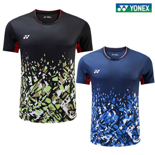 Yonex2023 เสื้อกีฬาแบดมินตัน แขนสั้น พิมพ์ลาย แห้งเร็ว สไตล์เกาหลี เหมาะกับฤดูร้อน สําหรับผู้ชาย และผู้หญิง