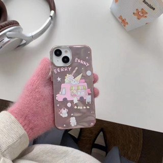 เคสโทรศัพท์มือถือแบบนิ่ม Tpu ลายรถบัสสีชมพู สําหรับ iPhone 15pro 11tpu 12pro 14 14promax 14pro 13pro 13promax