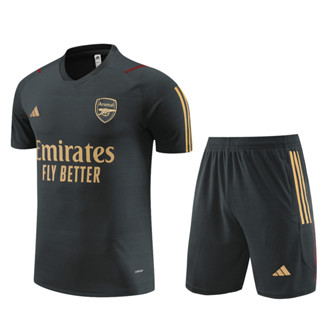 เสื้อกีฬาแขนสั้น ลายทีมชาติฟุตบอล Arsenal และกางเกงขาสั้น ฤดูกาล 2023-24