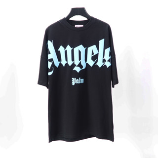 Palm angels เสื้อยืด คอกลม แขนสั้น ผ้าฝ้าย พิมพ์ลาย ทรงหลวม แฟชั่นสําหรับผู้ชาย และผู้หญิง