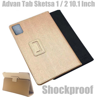 Flip Case for Advan Tab Sketsa 1 2 10.1 Inch Tablet Silk Pattern Cover Flip Foldable Stand Full Body Protective Case