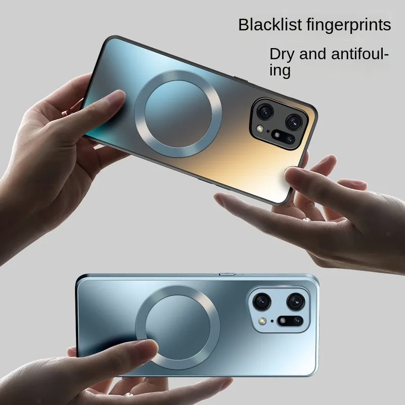 เคสโทรศัพท์มือถือแบบแข็ง ผิวด้าน แม่เหล็ก ไร้สาย พร้อมที่ชาร์จ สําหรับ OPPO Find x7 ultra X6 X5 Pro reno 10 9 plus reno10pro+ Find X5 X5Pro