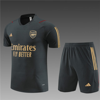 เสื้อกีฬาแขนสั้น ลายทีมชาติฟุตบอล Arsenal 2023-24 และกางเกงขาสั้น สําหรับเด็ก