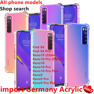 เคสโทรศัพท์มือถืออะคริลิค พร้อมแหวนขาตั้ง สําหรับ OPPO Reno10 Reno9 Reno 10 9 Find X6 Pro Plus 4G 5G