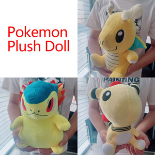 ตุ๊กตายัดนุ่น ยัดนุ่น รูปการ์ตูนโปเกม่อน Dragonite Ampharos Pocket Monster ขนาด 25-32 ซม. เหมาะกับของขวัญ สไตล์ญี่ปุ่น ของเล่นสําหรับเด็ก