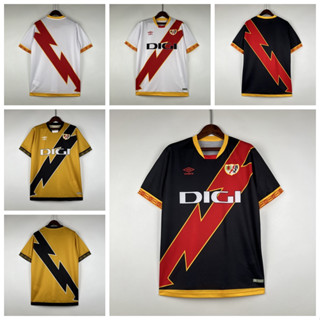 เสื้อกีฬาแขนสั้น ลายทีมชาติฟุตบอล Rayo Vallecano de Madrid 2023-24 ชุดเหย้า