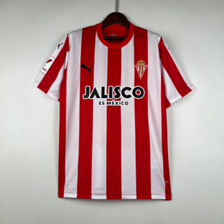 เสื้อกีฬาแขนสั้น ลายทีมชาติฟุตบอล Gijon 2023-24 ชุดเหย้า