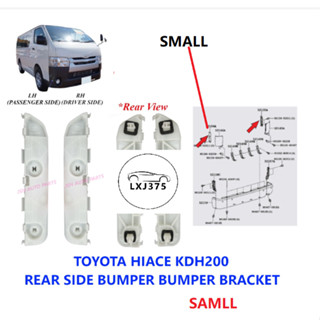 ตัวยึดกันชนหลัง ขนาดเล็ก และใหญ่ สําหรับ TOYOTA HIACE KDH200 2005-2018