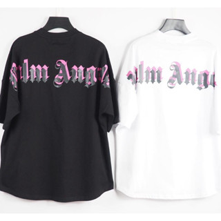 Palm angels เสื้อยืด คอกลม แขนสั้น ผ้าฝ้าย พิมพ์ลาย ทรงหลวม แฟชั่นสําหรับผู้ชาย และผู้หญิง