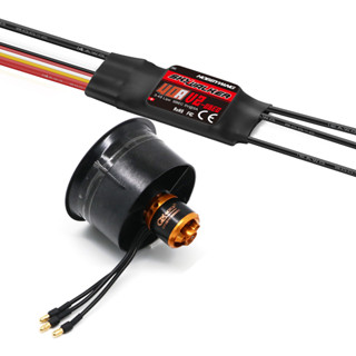 มอเตอร์ไร้แปรงถ่าน EDF 64 มม. 5 ใบพัด 4500KV 320W พร้อม Skywalker 40A V2 2-4S ESC สําหรับเครื่องบินบังคับ Jet