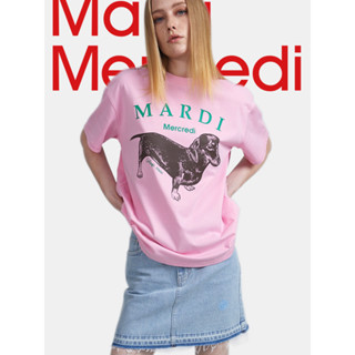 Mardimercredi เสื้อยืดแขนสั้น ผ้าฝ้ายแท้ ทรงหลวม พิมพ์ลายตัวอักษร Dachshund Dog สําหรับผู้ชาย และผู้หญิง