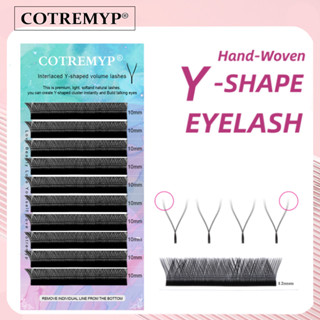 Cotremyp YY ขนตาปลอม หนา 0.07 มม. โค้ง Cd วัสดุกํามะหยี่ มิงค์เทียม คุณภาพสูง ต่อขนตา ชนิด Y ต่อขนตา ต่อขนตา