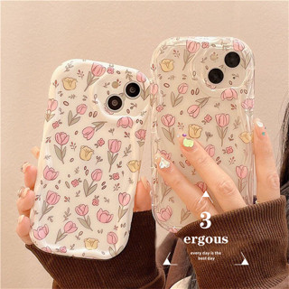 เคสโทรศัพท์มือถือแบบนิ่ม TPU ลายดอกไม้ สีเขียว สําหรับ Samsung A04E A03 A03s A04 A04s A13 A23 A24 A33 A34 A53 A73 A12 A14 A22 A52 A52s A32 A51 A50 A50s A30s