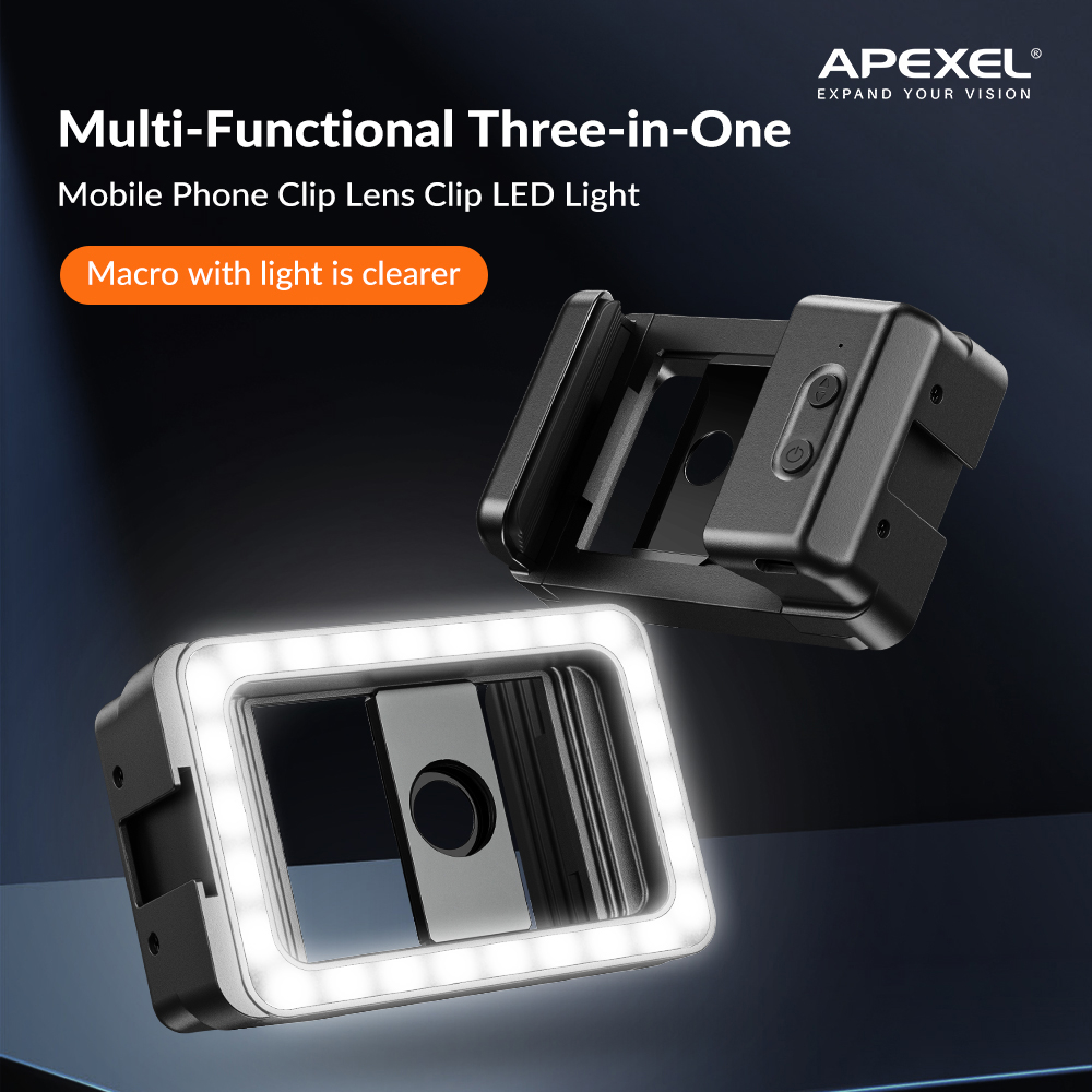 APEXEL คลิปหนีบโทรศัพท์มือถือสามในหนึ่งเดียวอเนกประสงค์ไฟ LED ราคา ถูกที่สุด ดีลบีเคเค แกลเลอรีภาพที่ 8