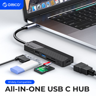 Orico ฮับ USB C type-c 6 in 1 4 5 6 พอร์ต HDMI USB 3.0 5gbps สําหรับ macbook（MDK）