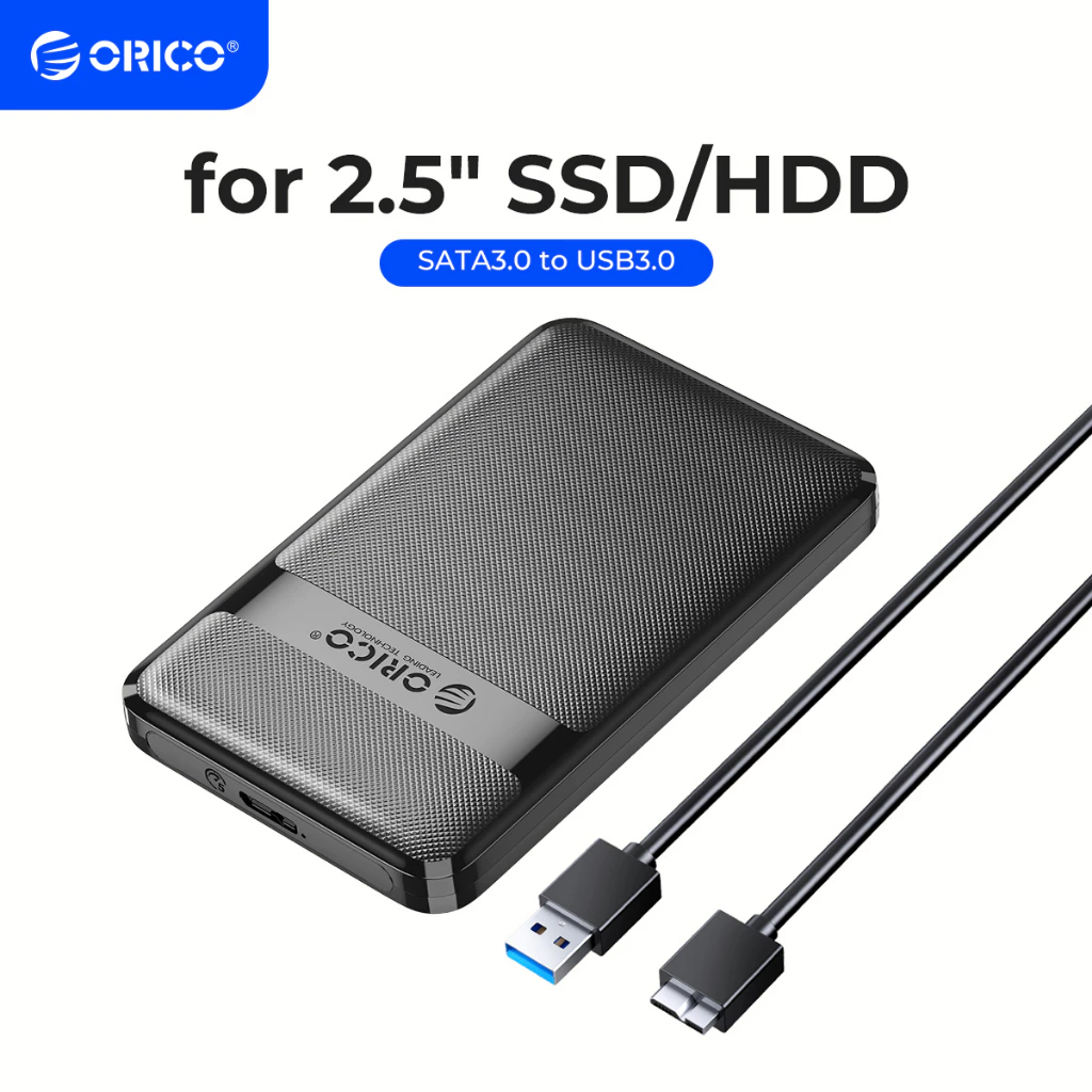Orico HDD Case 2.5 นิ้ว SATA เป็น USB3.0 Type-C HDD Enclosure 6Gbps Max USB-C ภายนอก SATA HDD Enclosure รองรับ Auto-Sleep(2577U3-V1)