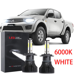 ชุดหลอดไฟหน้า LED 6000K สีขาว สําหรับ Mitsubishi Triton ปี 2007 2008- 2014 2015 LHL CG X15 1 คู่