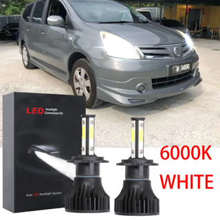 ชุดหลอดไฟหน้า LED 6000K สีขาว สําหรับ Nissan Grand Livina (L10)2006-2013 LHL CG LY X15 1 คู่