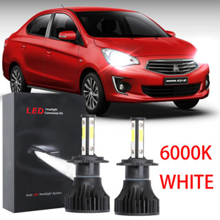 ชุดหลอดไฟหน้า LED 6000K สีขาว สําหรับ Mitsubishi Mirage ปี 2012-2016 LHL CG X15 1 คู่