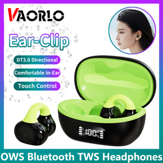 Vaorlo AX10 OWS Ear Clip TWS หูฟัง พร้อมไมโครโฟน ควบคุมแบบสัมผัส การนํากระดูกจริง หูฟังบลูทูธ