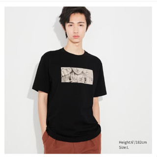 Uniqlo เสื้อยืดแขนสั้น พิมพ์ลายยักษ์ สําหรับผู้ชาย H637