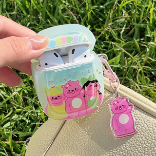 เคสหูฟัง TPU ลายการ์ตูนน่ารัก 3D กันกระแทก สําหรับ AirPods 3 2 1 Pro 2 Gen Air Pods 3rd 2nd 1st