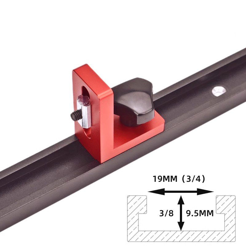 Aluminium Profile Fence 75 Type Miter Track T-track Backer Sliding Brackets T-Slot For Table Saw Woo