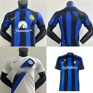 เสื้อยืด พิมพ์ลายนักฟุตบอล Inter Milan Home Away 2324 สําหรับผู้ชาย