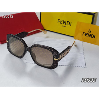 Fendi แว่นตากันแดด อัลตราไวโอเลต ทรงสี่เหลี่ยม หรูหรา พร้อมกล่อง A21 2024