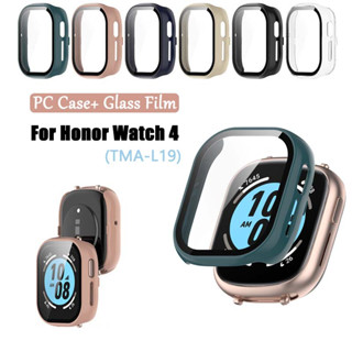 เคสแข็ง PC และกระจกนิรภัยกันรอยหน้าจอ สําหรับ Honor Watch 4 Watch4