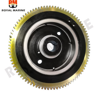 มู่เล่สตาร์ทไฟฟ้า 66T-85550 สําหรับมอเตอร์เอาท์บอร์ด Yamaha 2T E40X 40XMH Rator Parsun,Hidea,SEAPRO,HDX เป็นต้น66T-85550-10