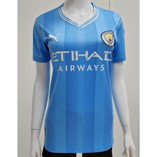 เสื้อกีฬาแขนสั้น ลายทีมฟุตบอล Manchester City Outubro Rosa Fans Issue Pink 2324 สําหรับผู้หญิง S M L XL *พร้อมส่ง*