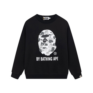 Bape เสื้อฮู้ดลําลอง คอกลม ผ้าฝ้าย พิมพ์ลาย แฟชั่นสําหรับผู้ชาย และผู้หญิง