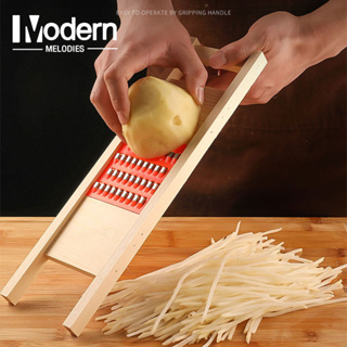 Modern Melodies เครื่องขูดมันฝรั่ง ผัก แบบไม้ เครื่องหั่นผักที่สไลด์ผัก ทำสลัดผัก ฯลฯ