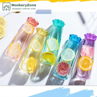 NookeryZone กระบอกน้ำแก้วแบบใส A300 แก้วคริสตัล 420ML กระติกน้ำ ขวดแก้วคริสตัล มีให้เลือก 5 สี