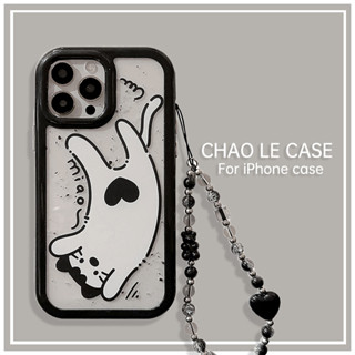เคสโทรศัพท์กันกระแทกสีดำ iPhone 14 Pro 13 Pro Max เคสอะคริลิคแข็ง iPhone 12 Pro 11 xs max xr x/xs เคสโทรศัพท์แมวน่ารัก