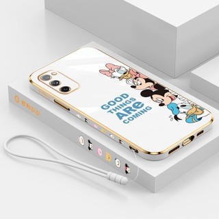 เคสโทรศัพท์มือถือ ลายการ์ตูน Disney Family พร้อมสายคล้อง สําหรับ Samsung S21 S21 fe S21 PLUS S21 Ultra S22 S22 Ultra S22 PLUS