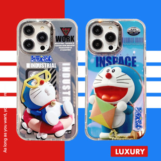 เคสซิลิโคนนิ่ม ลายการ์ตูนโดเรม่อน 3D สําหรับ iPhone 15 pro max 14 pro 13 pro max 12 pro iPhone 11