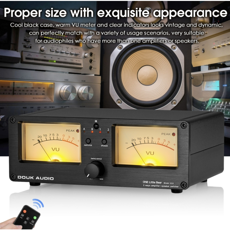 ⭐⭐⭐เครื่องขยายเสียง แผง DB แบบอนาล็อกคู่ จอแสดงผล 2 ทาง / กล่องสวิตช์เลือกลําโพง พร้อมรีโมตคอนโทรล