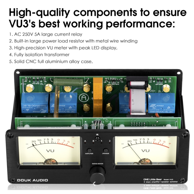 ⭐⭐⭐เครื่องขยายเสียง แผง DB แบบอนาล็อกคู่ จอแสดงผล 2 ทาง / กล่องสวิตช์เลือกลําโพง พร้อมรีโมตคอนโทรล