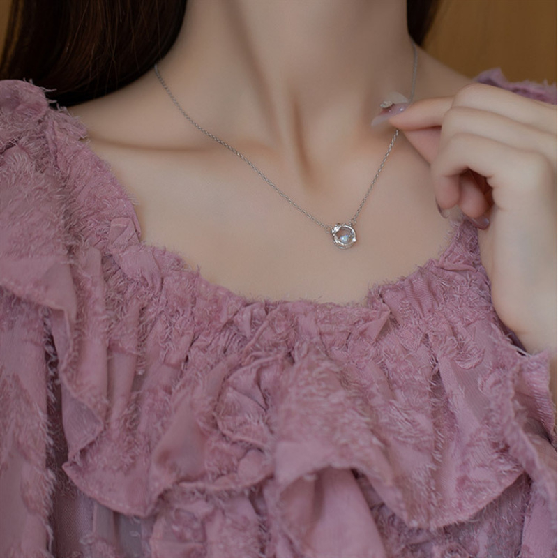 ฤดูร้อน สงกรานต์ สร้อยคอเงิน แบบเรียบง่าย สไตล์พังก์ - รูปที่ 7