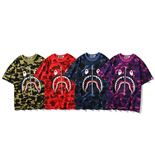 Bape เสื้อยืดลําลอง ผ้าฝ้าย แขนสั้น คอกลม พิมพ์ลาย แฟชั่นสําหรับผู้ชาย และผู้หญิง