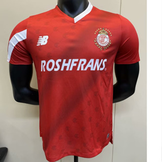 เสื้อกีฬาแขนสั้น ลายทีมชาติฟุตบอล Toluca 23/24 ชุดเหย้า สีแดง สําหรับผู้ชาย