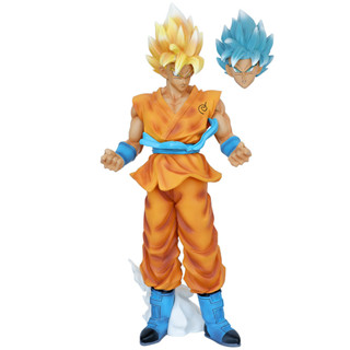 โมเดลฟิกเกอร์ ดราก้อนบอล Saiyan Super Transformation GK 30.5 ซม. สีฟ้า