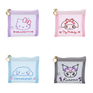 กระเป๋าเครื่องสําอาง ผ้ากอซ ปักลายการ์ตูน Melody Kitty Kuromi Cinnamon Dog ขนาดเล็ก สไตล์ญี่ปุ่น