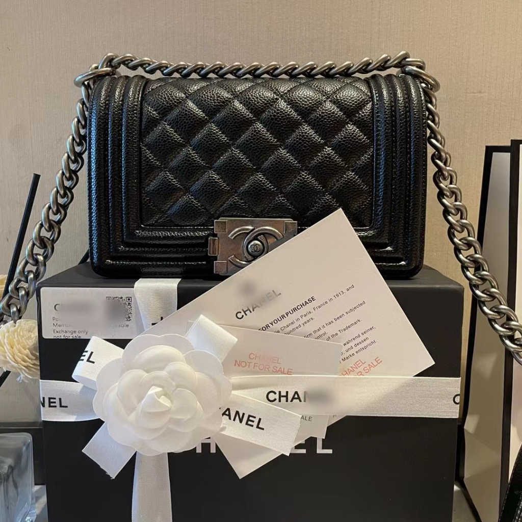 Vipgift Beauty Member กระเป๋าสะพายไหล่ หนังวัวแท้ แต่งสายโซ่คล้อง สไตล์คลาสสิก เหมาะกับของขวัญ