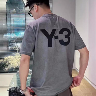 Y-3 เสื้อยืดลําลอง แขนสั้น คอกลม ทรงหลวม แฟชั่นสําหรับผู้ชาย และผู้หญิง Y3