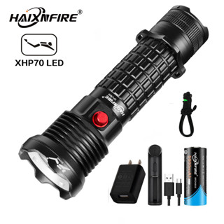 Haixnfire DV65 ไฟฉายดําน้ํา XHP70 ไฟฉายใต้น้ํา LED ไฟฉายดําน้ําลึก