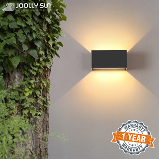 โคมไฟติดผนัง LED กันน้ํา โมเดิร์น สีดำ ส่องขึ้น-ลง โคมไฟผนัง…